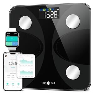 Run star Battery Operated 400LB Capacity Smart Body Fat Scale - Black